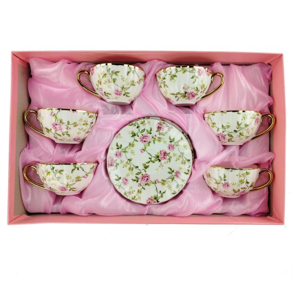 ENA Set šolja 6/1 250ml porcelan cvetne 24EN0646 - 28743