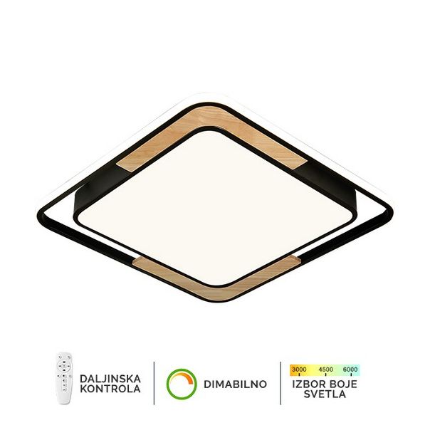 FORMA LED plafonska lampa 55W 3000K-6400K F2820-55C BK - 003348-1