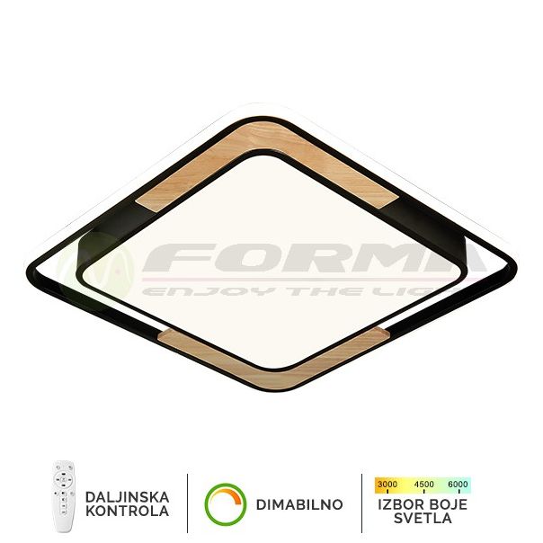 FORMA LED plafonska lampa 55W 3000K-6400K F2820-55C BK - 003348-1