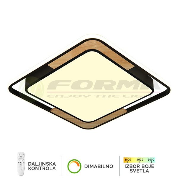 FORMA LED plafonska lampa 55W 3000K-6400K F2820-55C BK - 003348-1