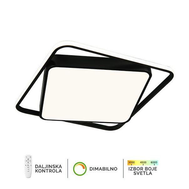 FORMA LED plafonska lampa 50W 3000K-6400K F2822-50C BK - EP2683771