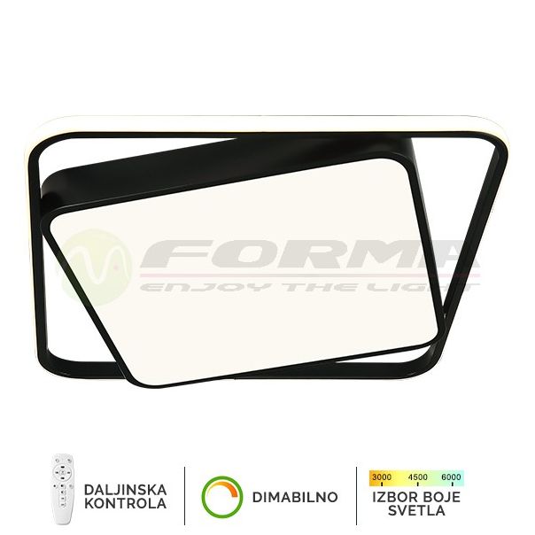 FORMA LED plafonska lampa 50W 3000K-6400K F2822-50C BK - EP2683771