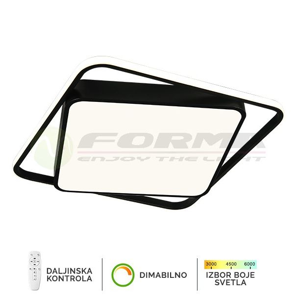 FORMA LED plafonska lampa 50W 3000K-6400K F2822-50C BK - EP2683771