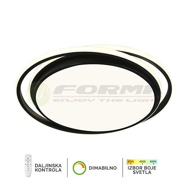 FORMA LED plafonska lampa 55W 3000K-6400K F2821-55C BK - 005099