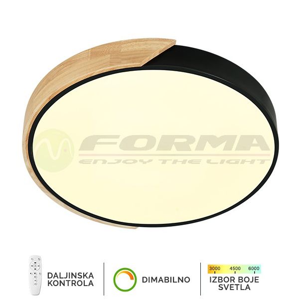 FORMA LED plafonska lampa 30W 3000K-6400K F2811-30C BK-drvo - 005090-1