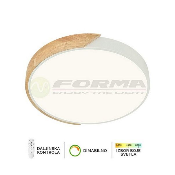 FORMA LED plafonska lampa 30W 3000K-6400K F2811-30C WH-drvo - 003345