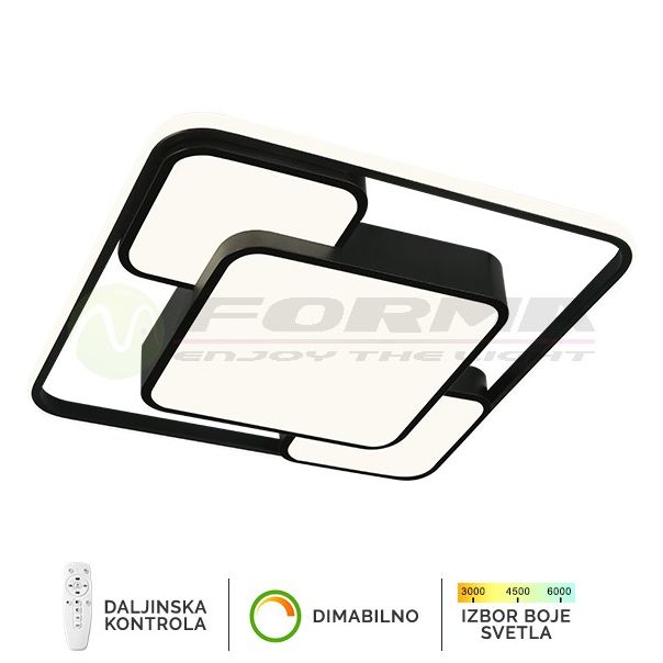 FORMA LED plafonska lampa 50W 3000K-6400K F2823-50C BK - EP2683792