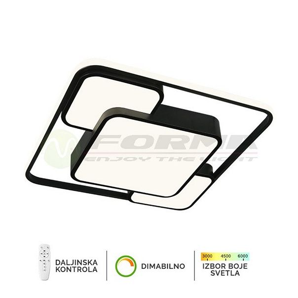 FORMA LED plafonska lampa 50W 3000K-6400K F2823-50C BK - EP2683792