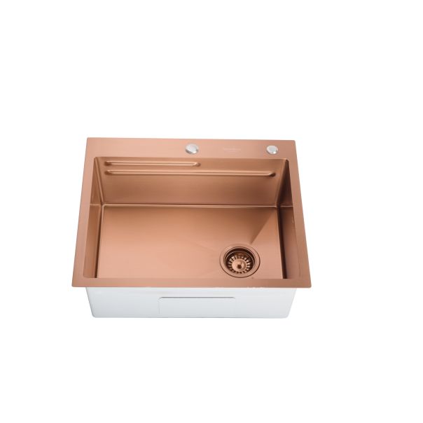 SANDONNA Inox sudopera sa dozerom, korpom i daskom 60x50cm HD6050R - 2890-1