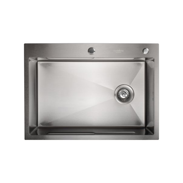 SANDONNA Inox sudopera sa korpicom, dozerom i daskom 70x50cm HD7050R, hrom - 2891-1