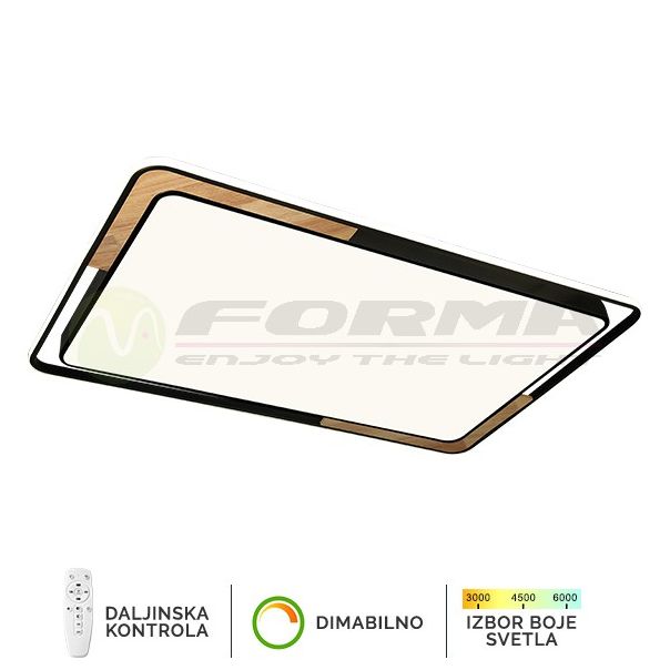 FORMA LED plafonska lampa 1400W 3000K-6400K F2820-120C BK - 005098