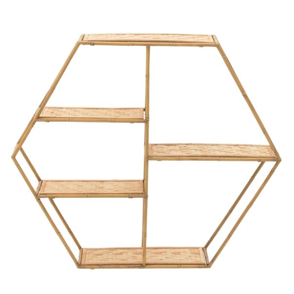 ENA Zidna polica drvo/metal 78x15x68cm - 29135-1