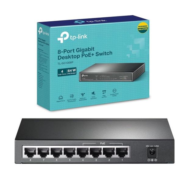 TP LINK LAN Switch TP-LINK TL-SG1008P 8port 4- POE - 60576