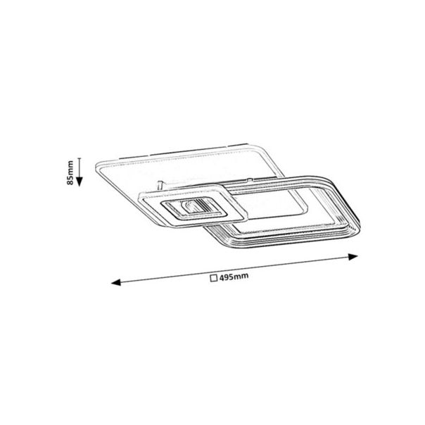 Rabalux Plafonjera Stregobor LED 48W sivo (2937) - 2937
