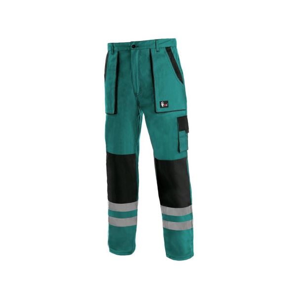 CANIS Radne pantalone do struka Luxy Bright, zelena/crna - 67057