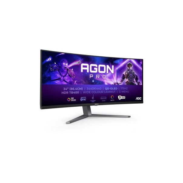 AOC AG346UCD OLED WQHD 175Hz AdaptiveSync Curved - MON03252
