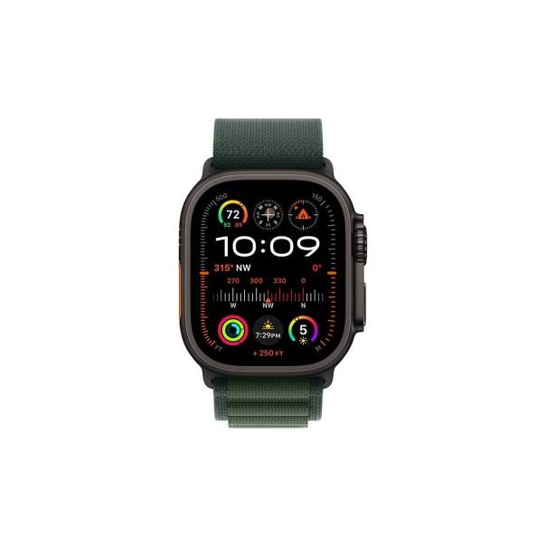 APPLE Pametni sat Ultra2 v2 Cellular 49mm, Black Titanium Case sa Dark Green Alpine Loop - Medium - 295414