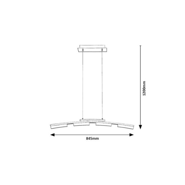 Rabalux Visilica Eucalyptus LED 20W brušeni hrom (2957) - 2957-1