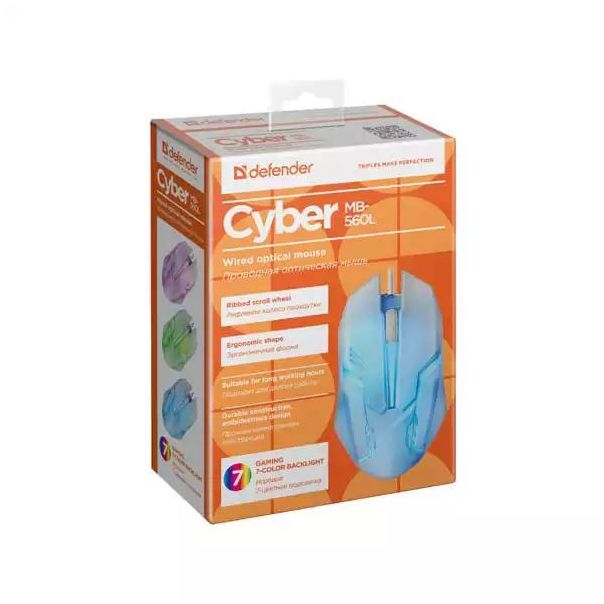 Miš Defender Cyber MB-560L  7Colors Beli - 52561