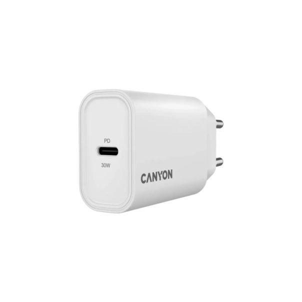 CANYON Kućni punjač OnCharge 30CL Max Power 30W 1xPD, bela - CNE-CHA30CLW