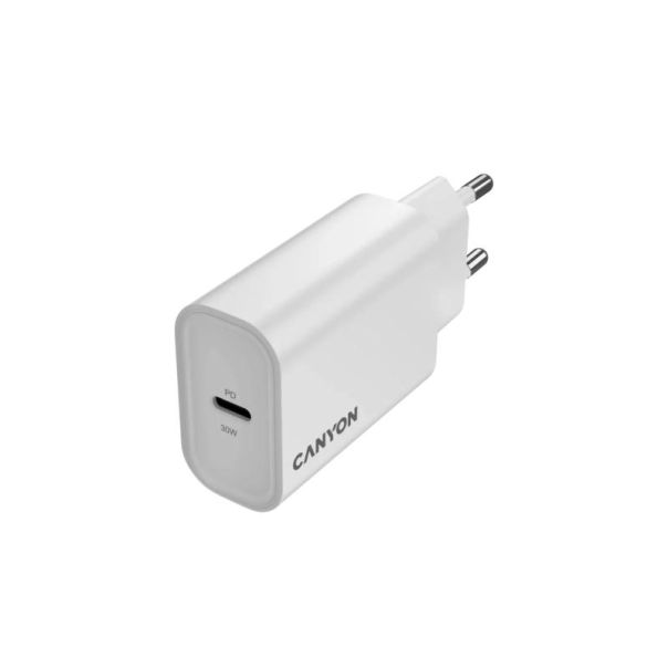 CANYON Kućni punjač OnCharge 30CL Max Power 30W 1xPD, bela - CNE-CHA30CLW