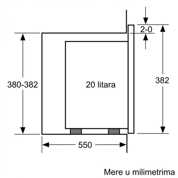 BOSCH Ugradna mikrotalasna rerna BFL523MS0 - 79792