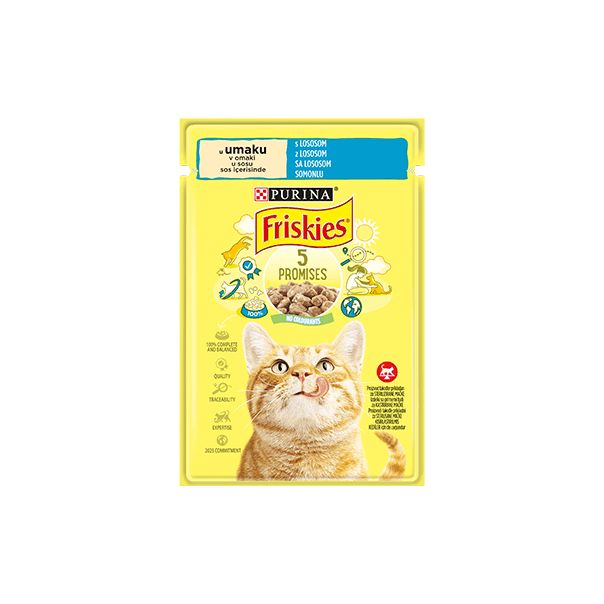 FRISKIES Vlažna hrana za mačke u sosu sa lososom 85g - 7613036964081