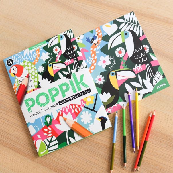 POPPIK Poster za bojenje: Tropska džungla - COL001