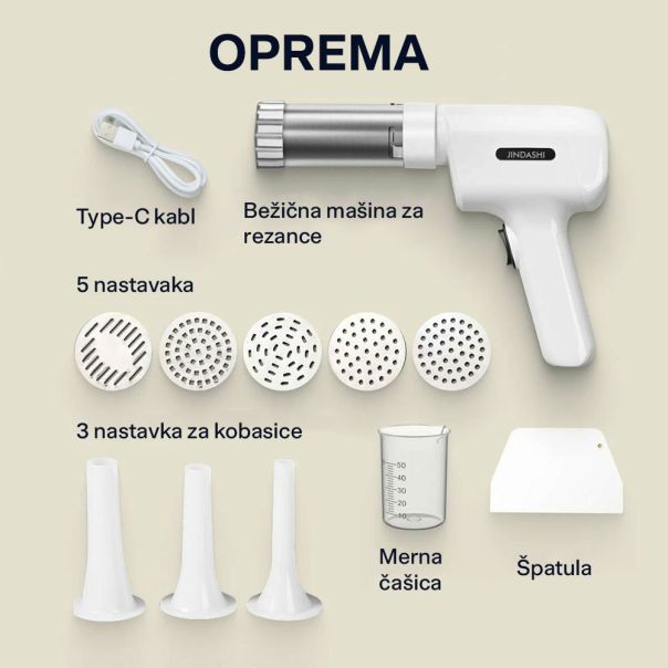 Aparat za pravljenje rezanaca i paste sa 5 nastavaka - 1199
