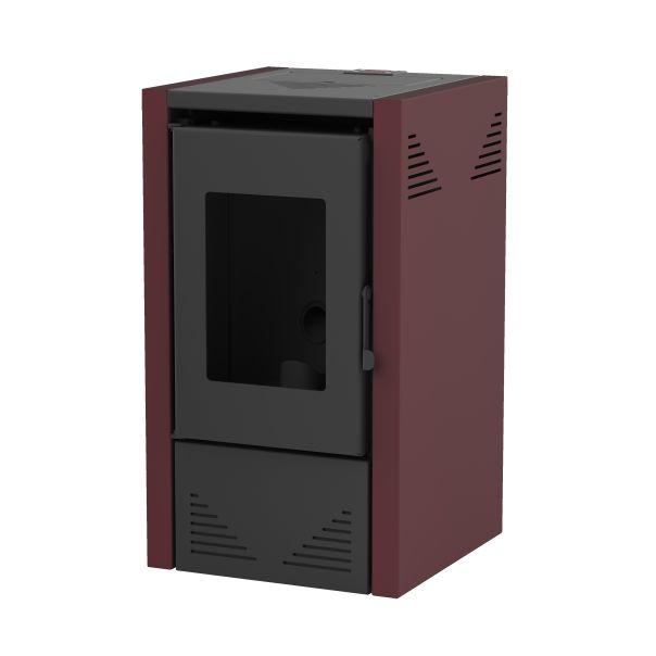 MARELI Kamin na pelet JADE 6 air (6kW) bordo - EP3020600