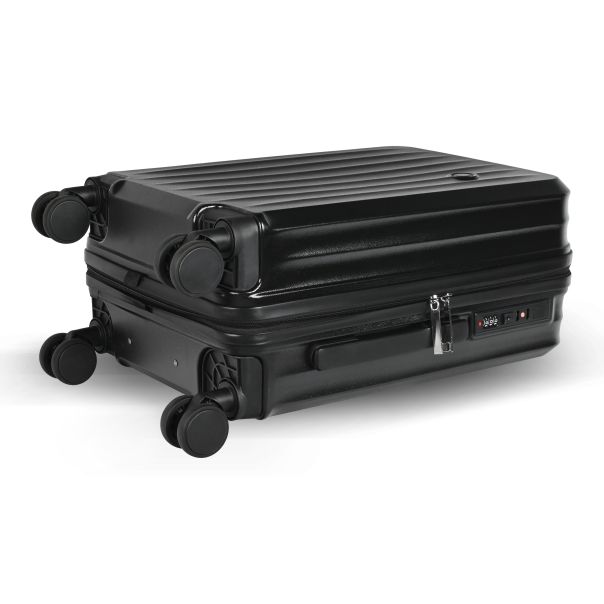 Tripmates ručni kofer (kabinski) 55 cm crni + gratis organizator za dokumenta – sa USB punjačem, držačem za piće i dodatnom kukom + gratis organizatorom za dokumenta - R0061-1