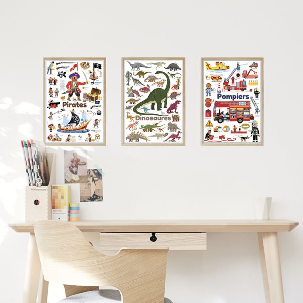 POPPIK Edukativni poster s nalepnicama Mini otkrića: Vatrogasci - MIN002