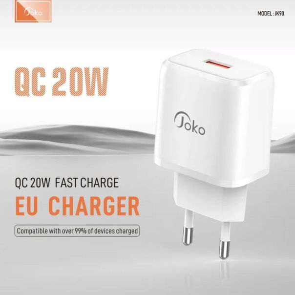 Kucni punjac KONFULON JK90 + DC65 PD20W sa kablom USB na Type C beli - EP2937025