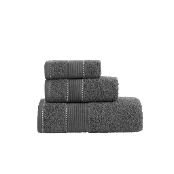 DEKOR DOM Peškir 67x130cm River, anthracite - 024610