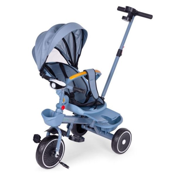 ECO TOYS Tricikl sa rotirajućim sedištem i sklopivom tendom 2u1, plava - WQL-066-18 BLUE