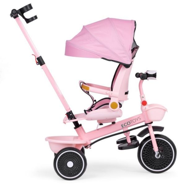 ECO TOYS Tricikl za decu 2u1, roze - WQL-066-18 PINK