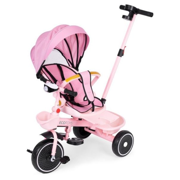 ECO TOYS Tricikl za decu 2u1, roze - WQL-066-18 PINK