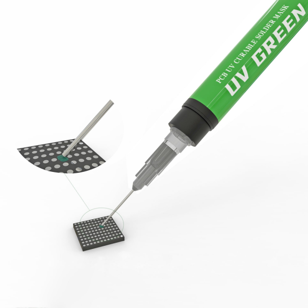 2UUL PCB UV Maska sa 3kom 0.6mm tanke igle zelena - 202948