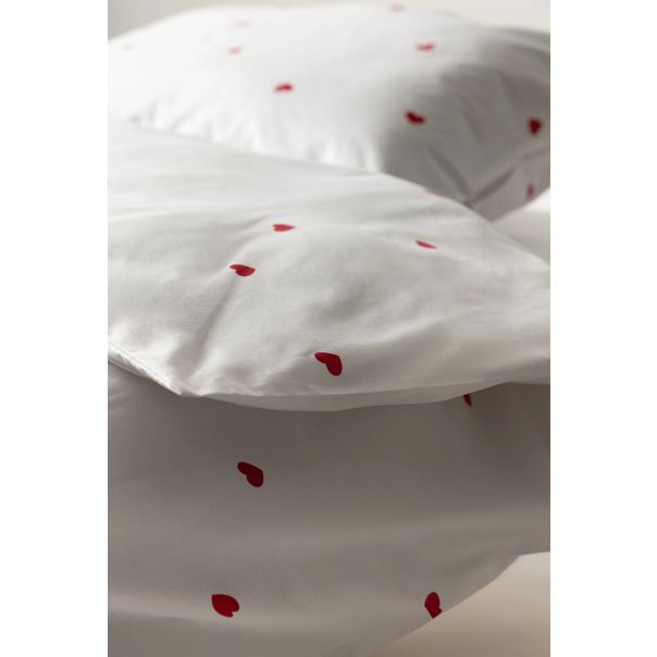 STEFAN Set posteljina 140x200cm, crvena srca - 300-1377