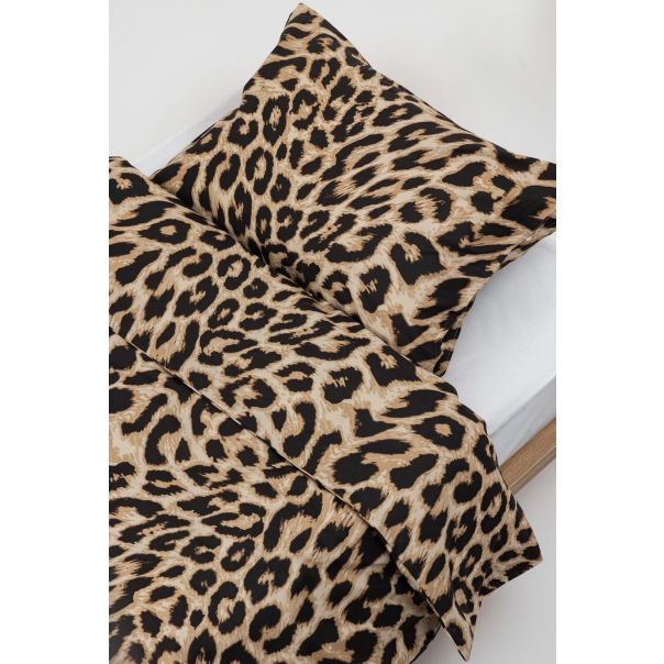 STEFAN Set posteljine 140x200cm Leopard, crna/braon - EP2952151