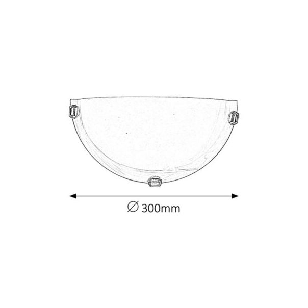 Rabalux Zidna lampa Alabastro E27 1x MAX 60W belo staklo - alabaster (3001) - 3001-1