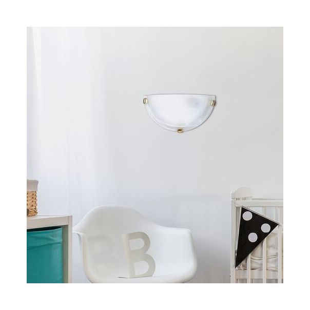 Rabalux Zidna lampa Alabastro E27 1x MAX 60W belo staklo - alabaster (3001) - 3001-1