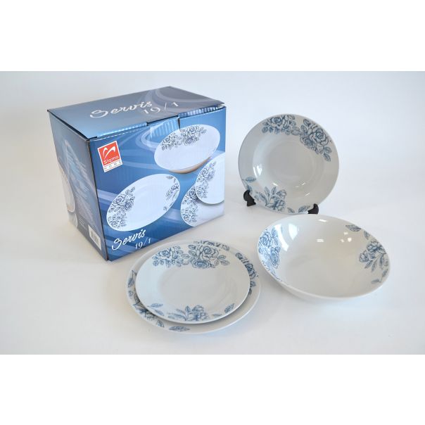 SIGMA Porcelanski servis 19/1 ZNT-2012, teget ruže - 3001020