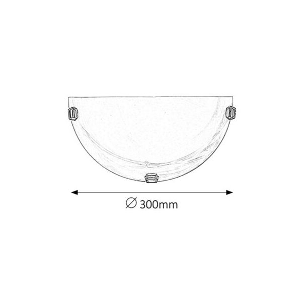 Rabalux Zidna lampa Alabastro E27 1x MAX 60W belo staklo - alabaster (3002) - 3002