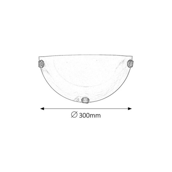 Rabalux Zidna lampa Alabastro E27 1x MAX 60W belo staklo - alabaster (3003) - 3003