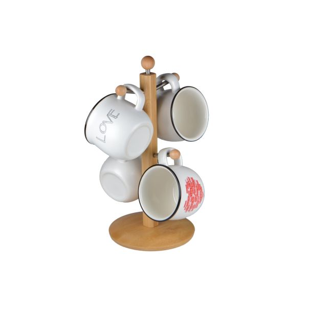 Šolje na stalku 190ml 4/1 LOVE - 3009578