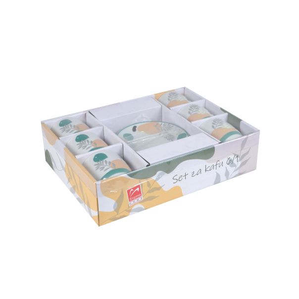 SIGMA Porcelanski set šoljica za kafu 160ml SHS-A-7960 6/1, zelena/bež - 3009610
