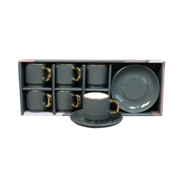 SIGMA Set šoljica za espresso kafu 80ml 6/1 RXG-N250819A, siva/zlatna - EP2860762