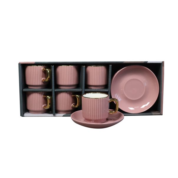 SIGMA Set šoljica za espresso kafu 80ml 6/1 RXG-N250819B, roze/zlatna - EP2860765