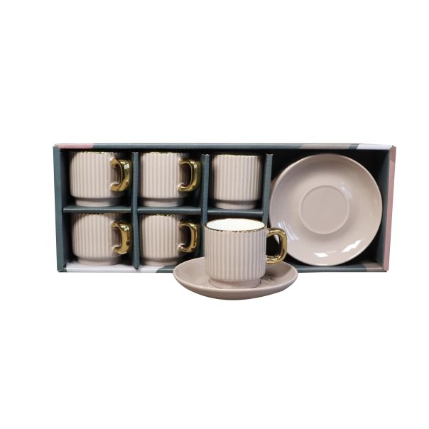 SIGMA Set šoljica za espresso kafu 80ml 6/1 RXG-N250819C, braon/zlatna - EP2860768